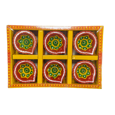 Decorative Diyas-pack of 6 (C141)