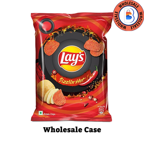 Wholesale Lays Sizzling Hot Potato Chips - 50gm x 70 pcs - 1 Case