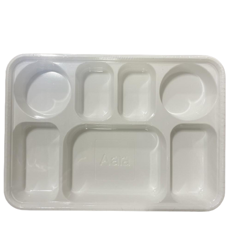 7 Compartment Square Plastic Plates 200pcs