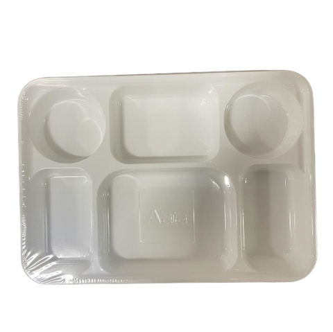 6 compartment square plastic plates 200pcs