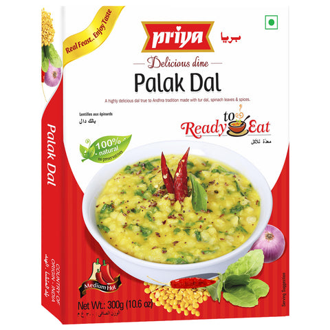 Priya RTE Palak Dal - 300Gms (10.6oz)